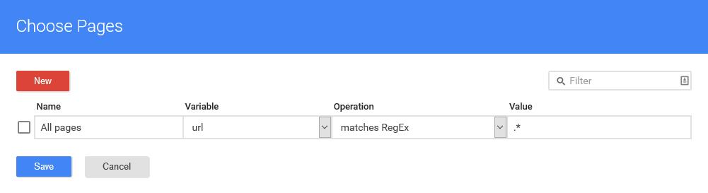 select your trigger pages