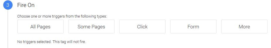 google tag trigger pages